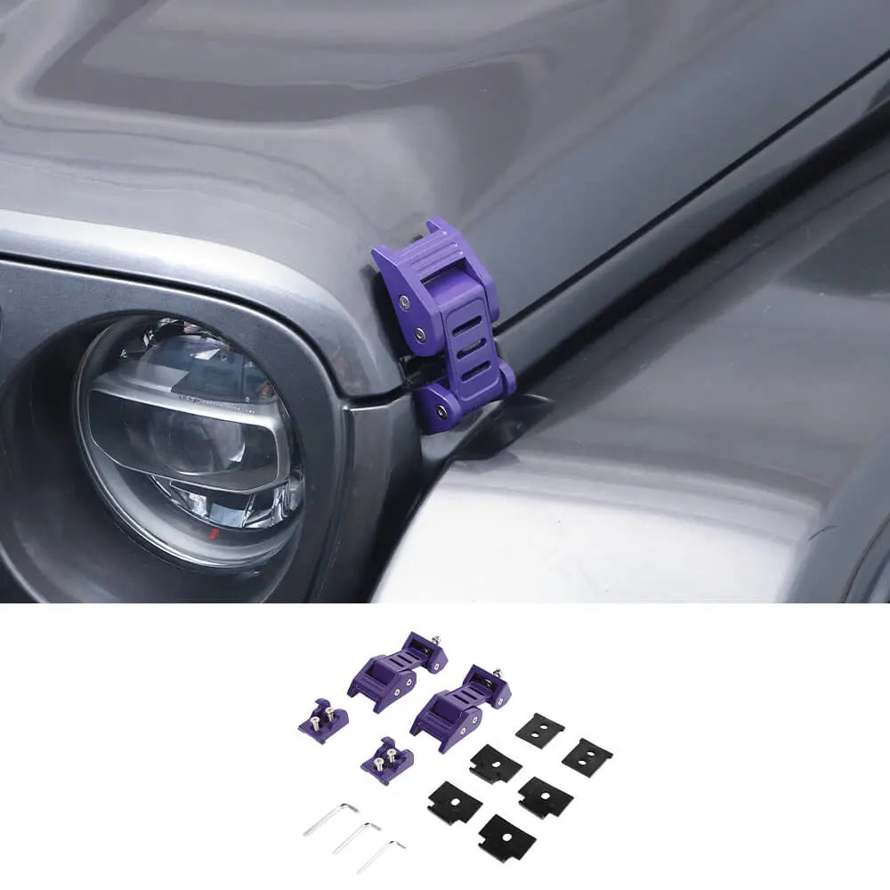 For 2007+ Jeep Wrangler JK JL & Gladiator JT Stainless Steel Hood Latches Hood Lock Catch Kit