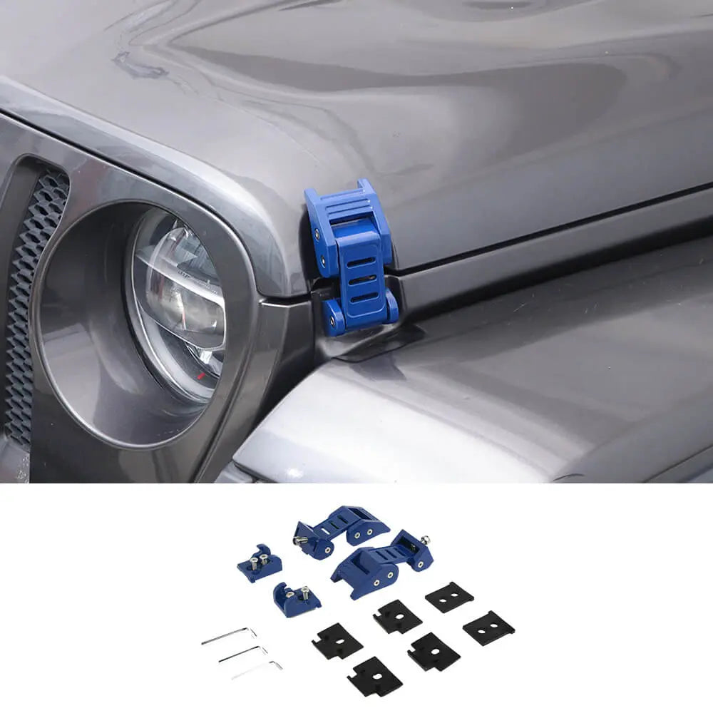 For 2007+ Jeep Wrangler JK JL & Gladiator JT Stainless Steel Hood Latches Hood Lock Catch Kit
