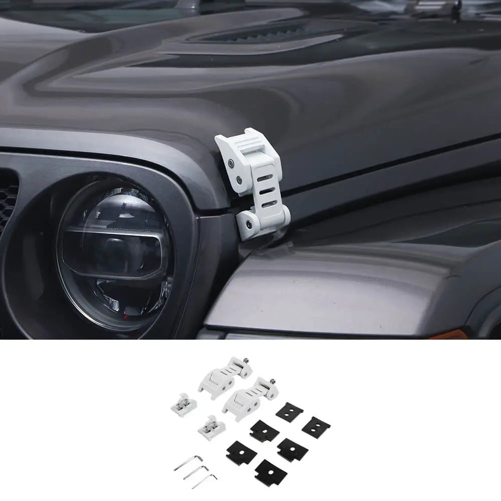 For 2007+ Jeep Wrangler JK JL & Gladiator JT Stainless Steel Hood Latches Hood Lock Catch Kit