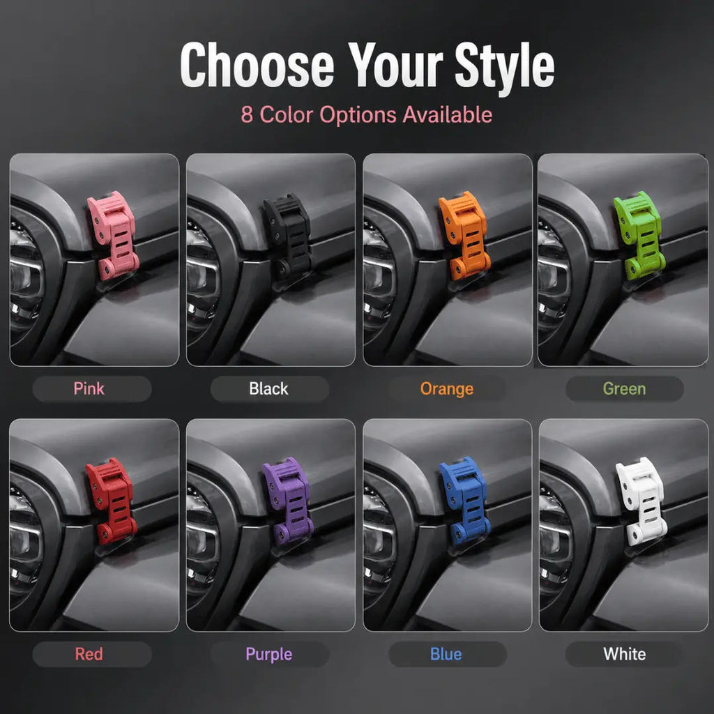 For 2007+ Jeep Wrangler JK JL & Gladiator JT Stainless Steel Hood Latches Hood Lock Catch Kit