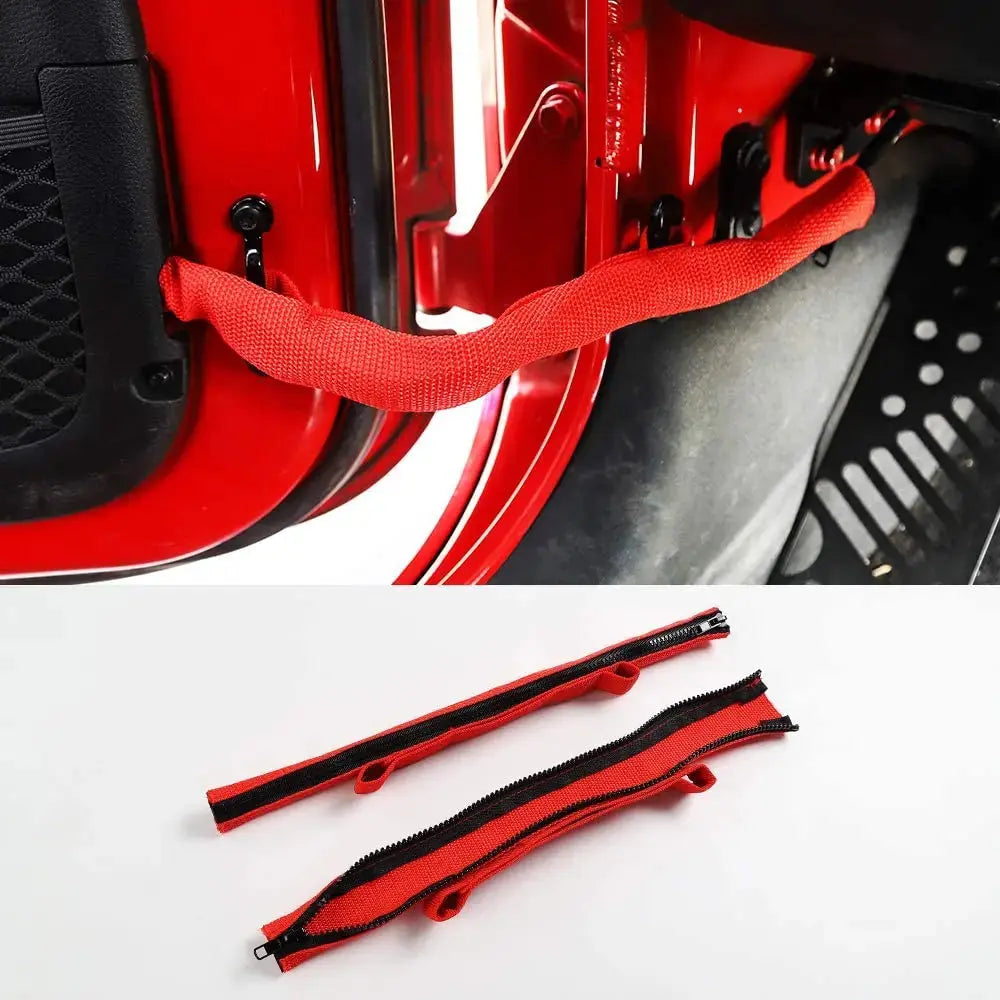For 2007+ Jeep Wrangler JL JK Gladiator JT Door Limiting Straps Swing Door Check Limiter with Wire Protecting Harness