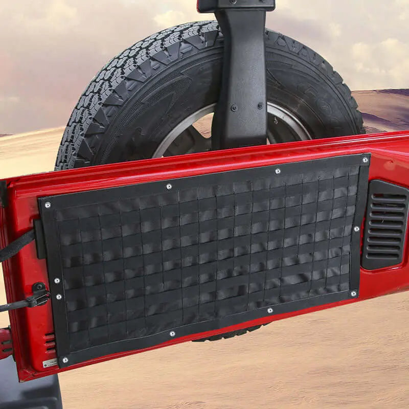 For 2007+ Jeep Wrangler TJ JK JKU JL JLU Black Car Trunk Saddlebag Tool Organizer Tail Door Storage Bag