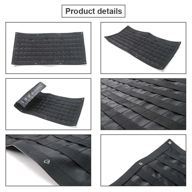 For 2007+ Jeep Wrangler TJ JK JKU JL JLU Black Car Trunk Saddlebag Tool Organizer Tail Door Storage Bag