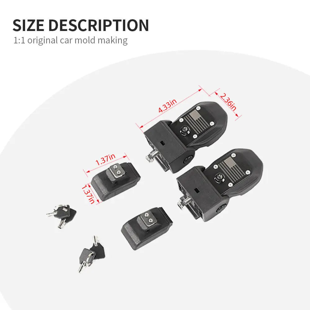 For 2007–2018 Jeep Wrangler JK JKU – Anti-Theft Hood Locking Buckle Catch Latch with Keys