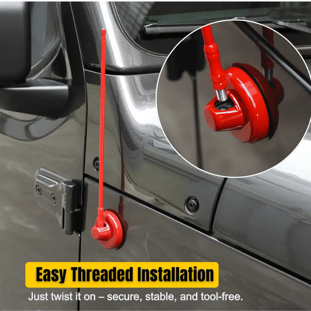 For 2007–2023 Jeep Wrangler JL JK & Gladiator JT – 13-Inch Reflex Antenna Replacement Optimized for FM/AM