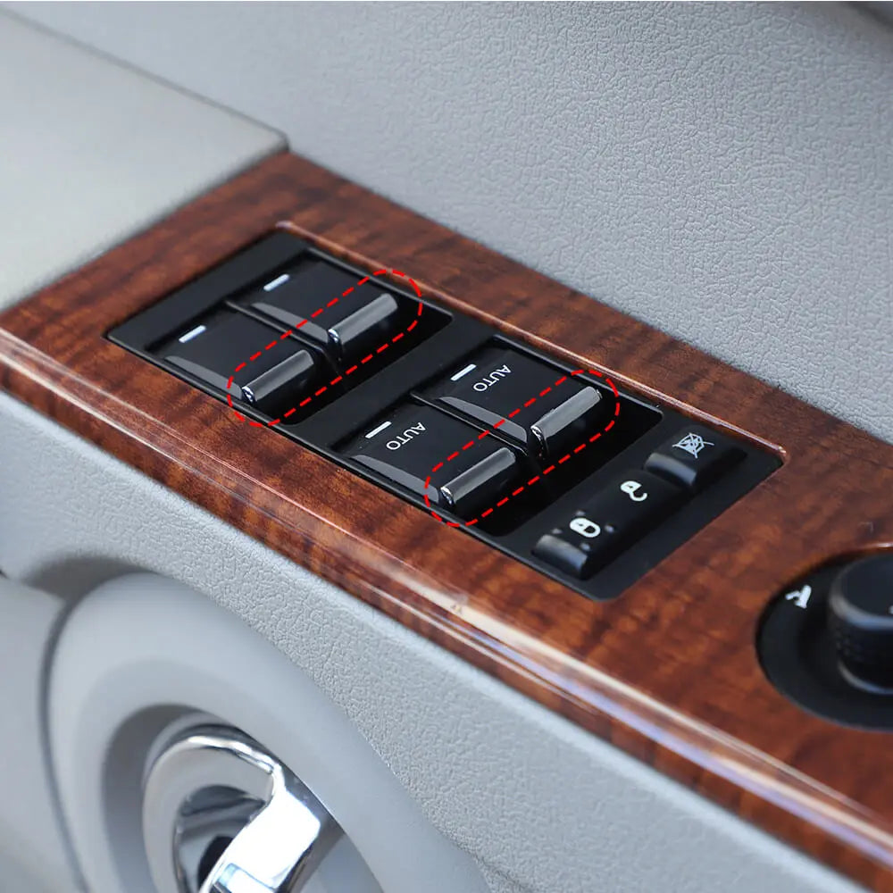 For 2008-2016 Jeep Compass/2011-2016 Patriot 8 x Window Lift Switch Button Trim Cover Sticker Chrome