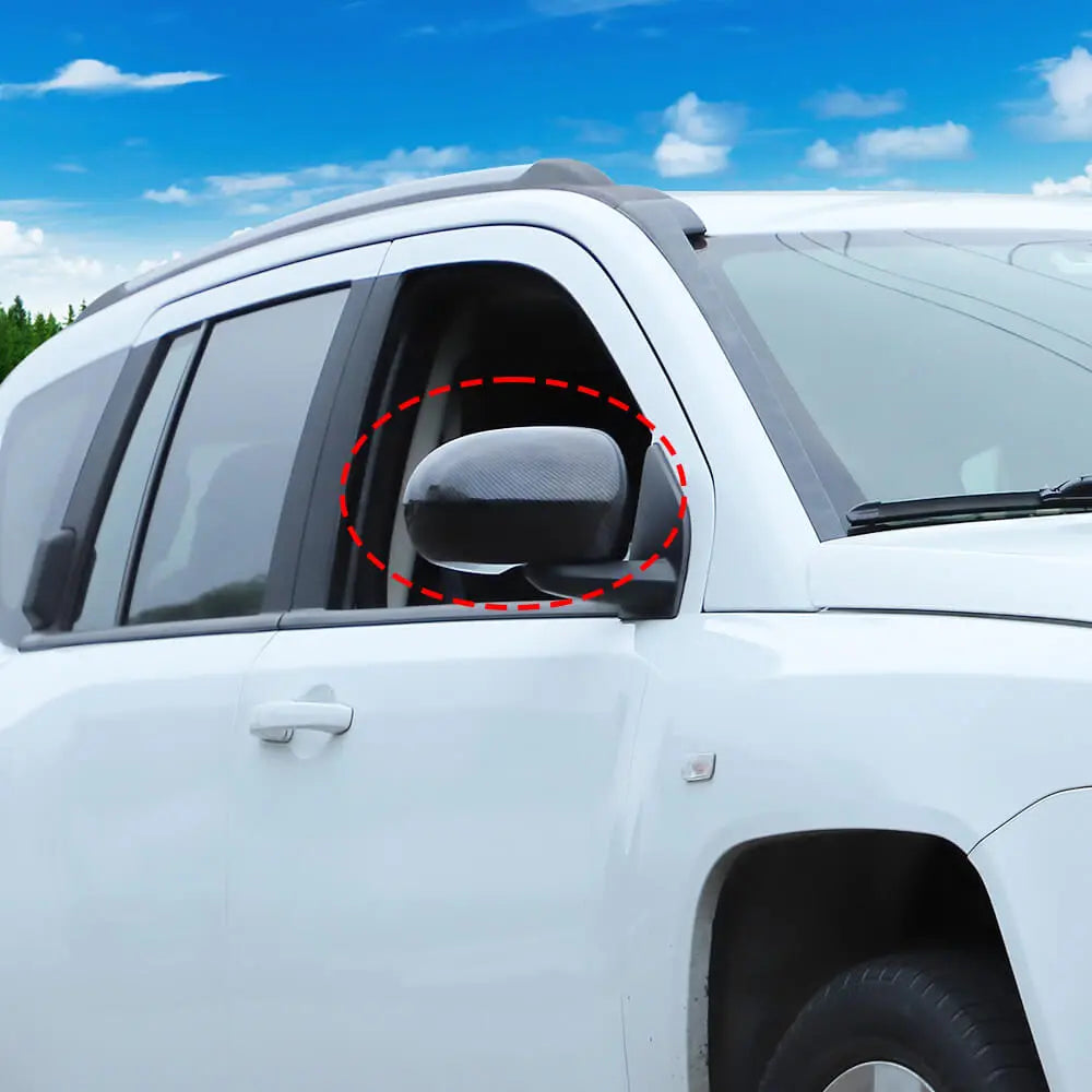 For 2008-2016 Jeep Compass 2PCS Rearview Mirror Wing Mirror Housing Cover Trim