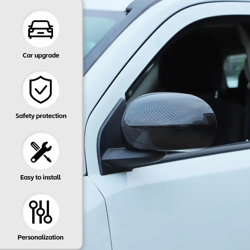 For 2008-2016 Jeep Compass 2PCS Rearview Mirror Wing Mirror Housing Cover Trim