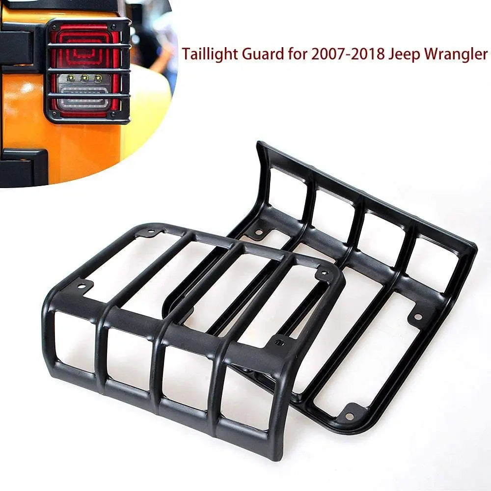 For 2008-2018 Jeep Wrangler JK JKU Tail Light Guard Rear Light Protector