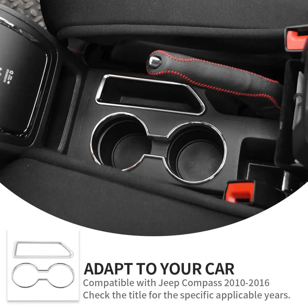 For 2010-2016 Jeep Compass & Patriot Interior Center Console Water Cup Holder Cover Trim