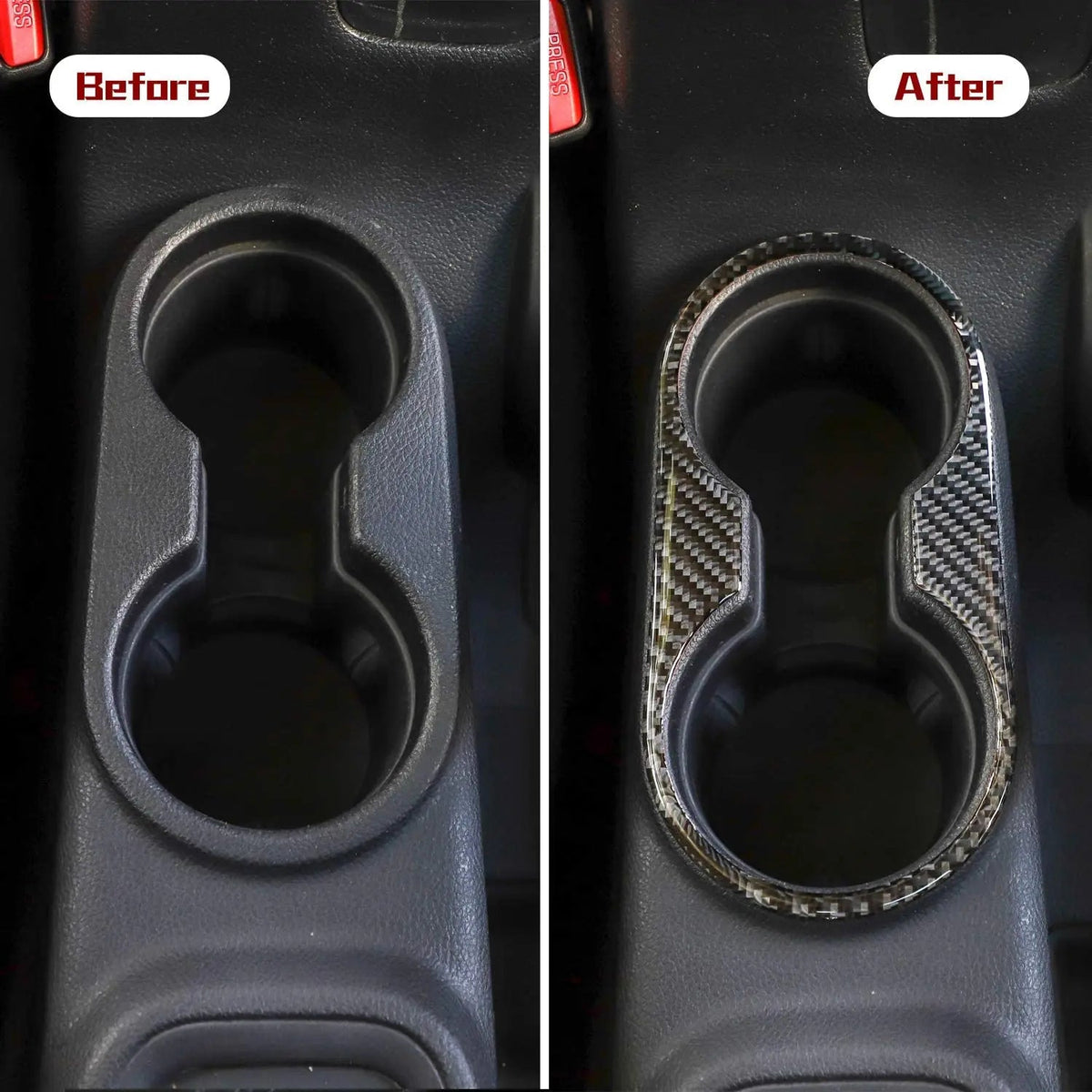 For 2010-2018 Jeep Wrangler JK JKU & Unlimited Front Water Cup Holder Trim Cover