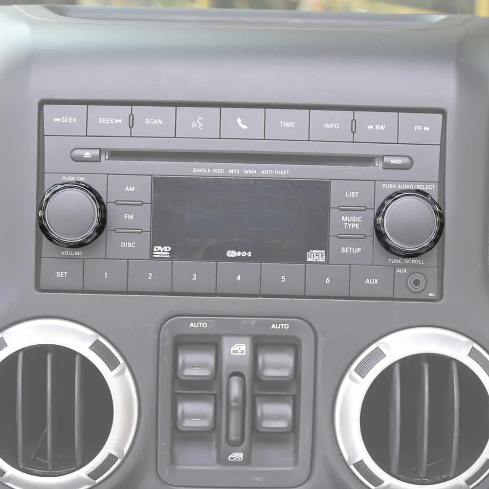 For 2011-2018 Jeep Wrangler JK/2010-2016 Compass/2011-2016 Patriot 5X Air Conditioner Audio CD Switch Knob Trim