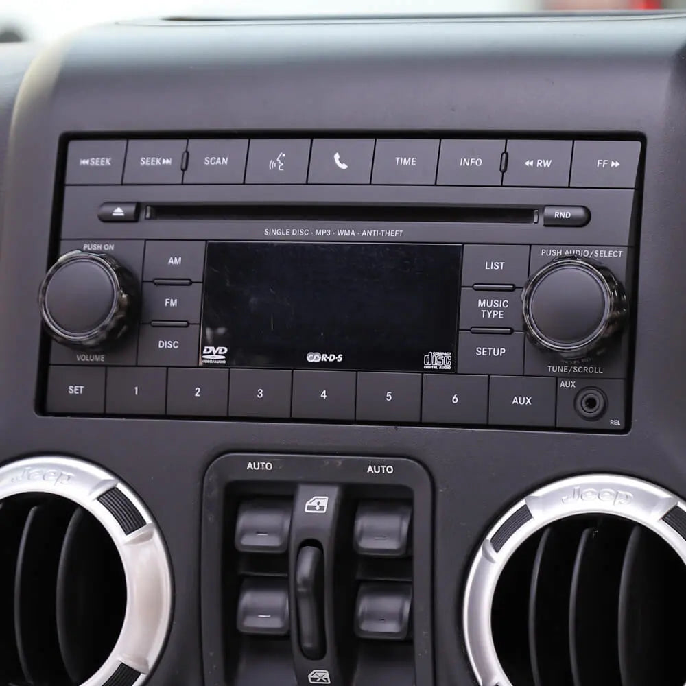 For 2011-2018 Jeep Wrangler JK/2010-2016 Compass/2011-2016 Patriot 5X Air Conditioner Audio CD Switch Knob Trim