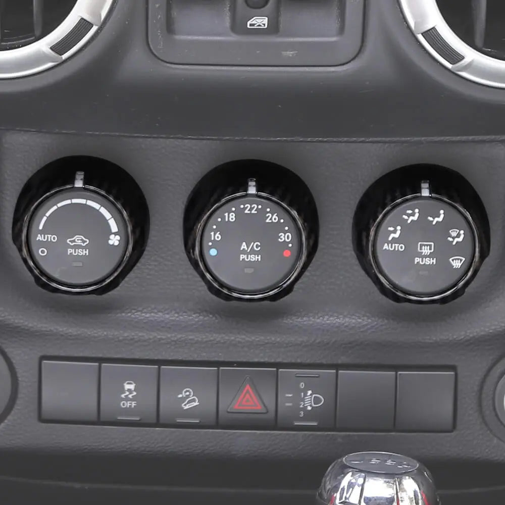 For 2011-2018 Jeep Wrangler JK/2010-2016 Compass/2011-2016 Patriot 5X Air Conditioner Audio CD Switch Knob Trim