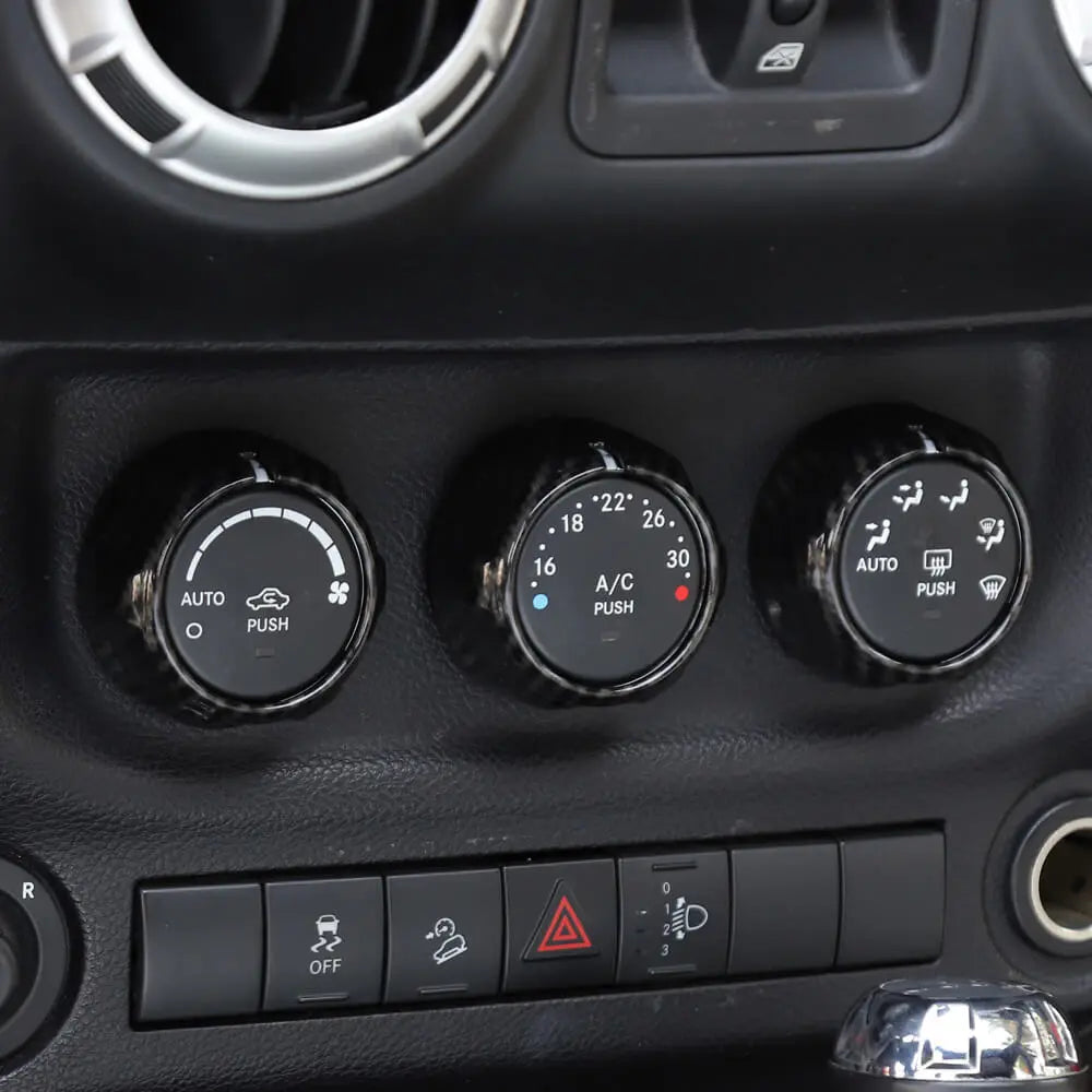 For 2011-2018 Jeep Wrangler JK/2010-2016 Compass/2011-2016 Patriot 5X Air Conditioner Audio CD Switch Knob Trim