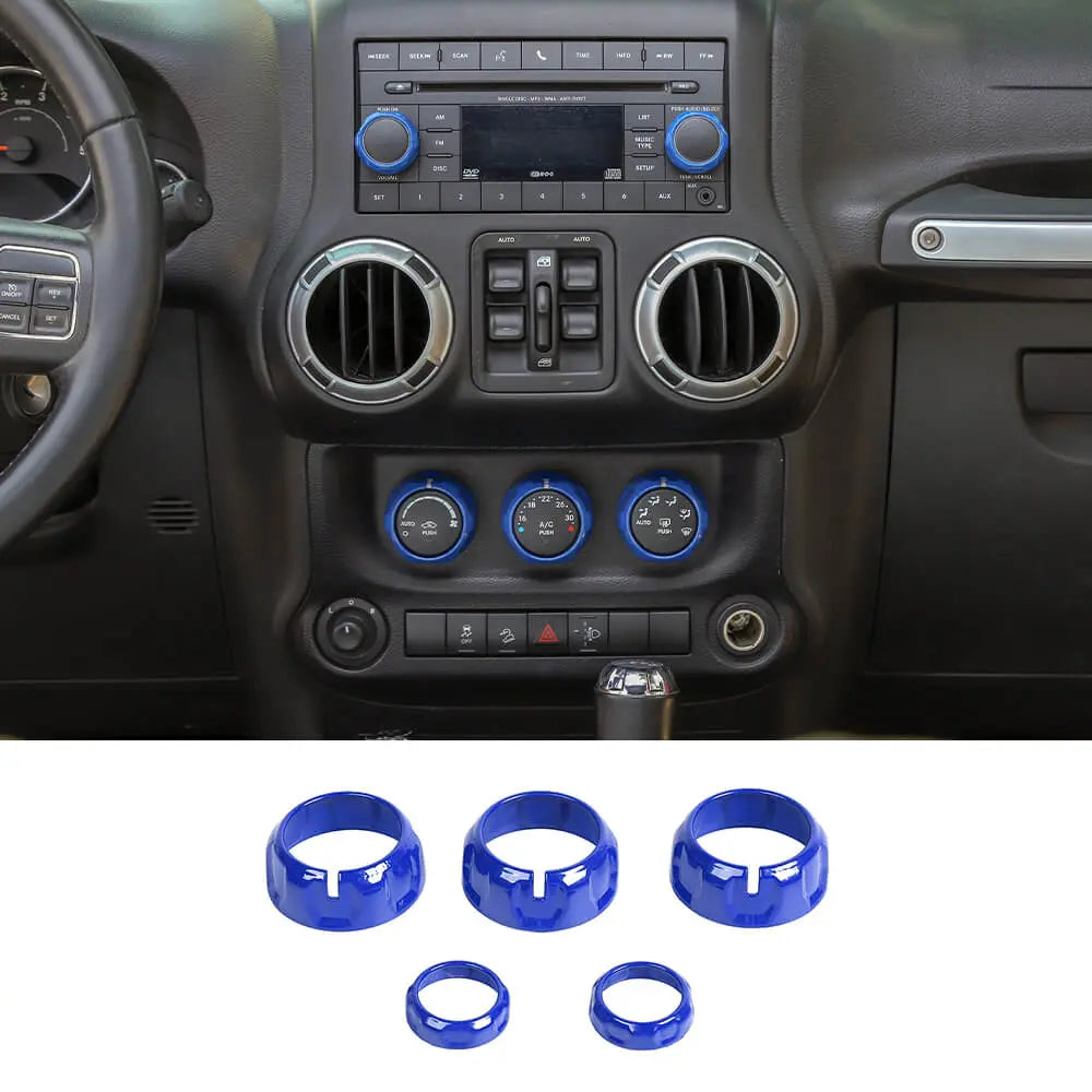 For 2011-2018 Jeep Wrangler JK/2010-2016 Compass/2011-2016 Patriot 5X Air Conditioner Audio CD Switch Knob Trim