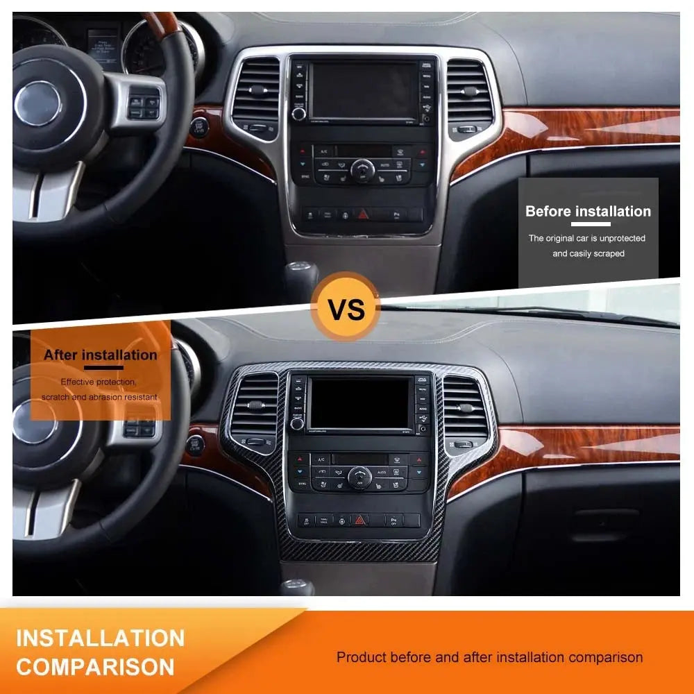 For 2011-2013 Jeep Grand Cherokee WK2 Center Console Dash Radio Navigation Panel Trim Cover