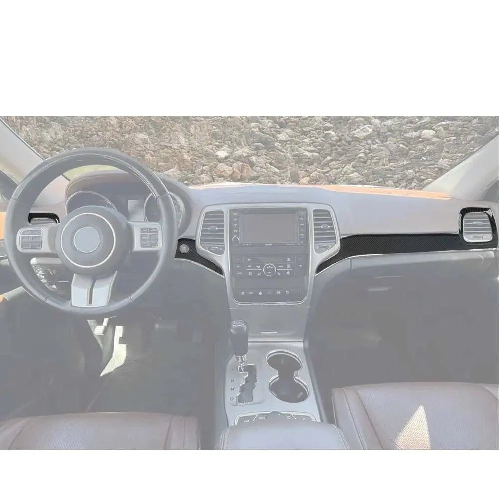 For 2011-2013 Jeep Grand Cherokee WK2 Interior Center Console Dashboard Panel Cover Trim (3 pcs)