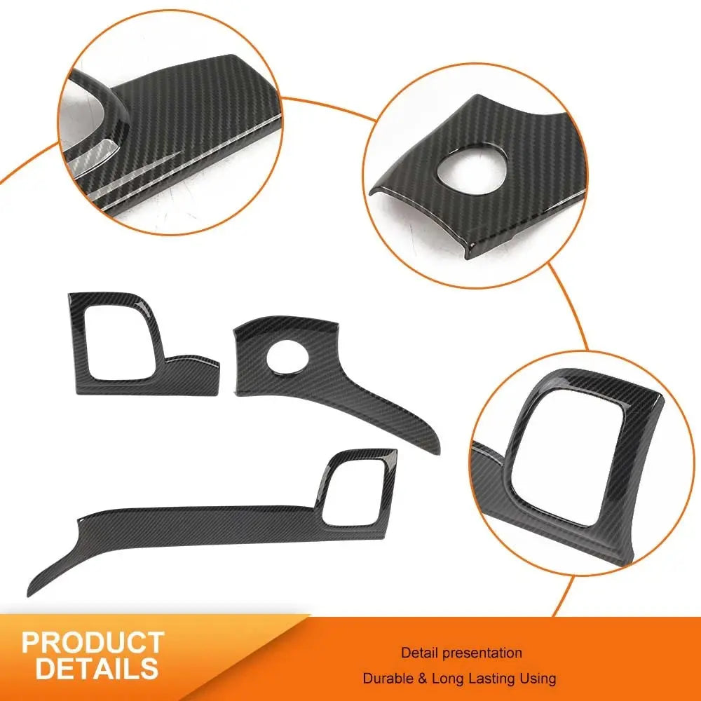 For 2011-2013 Jeep Grand Cherokee WK2 Interior Center Console Dashboard Panel Cover Trim (3 pcs)