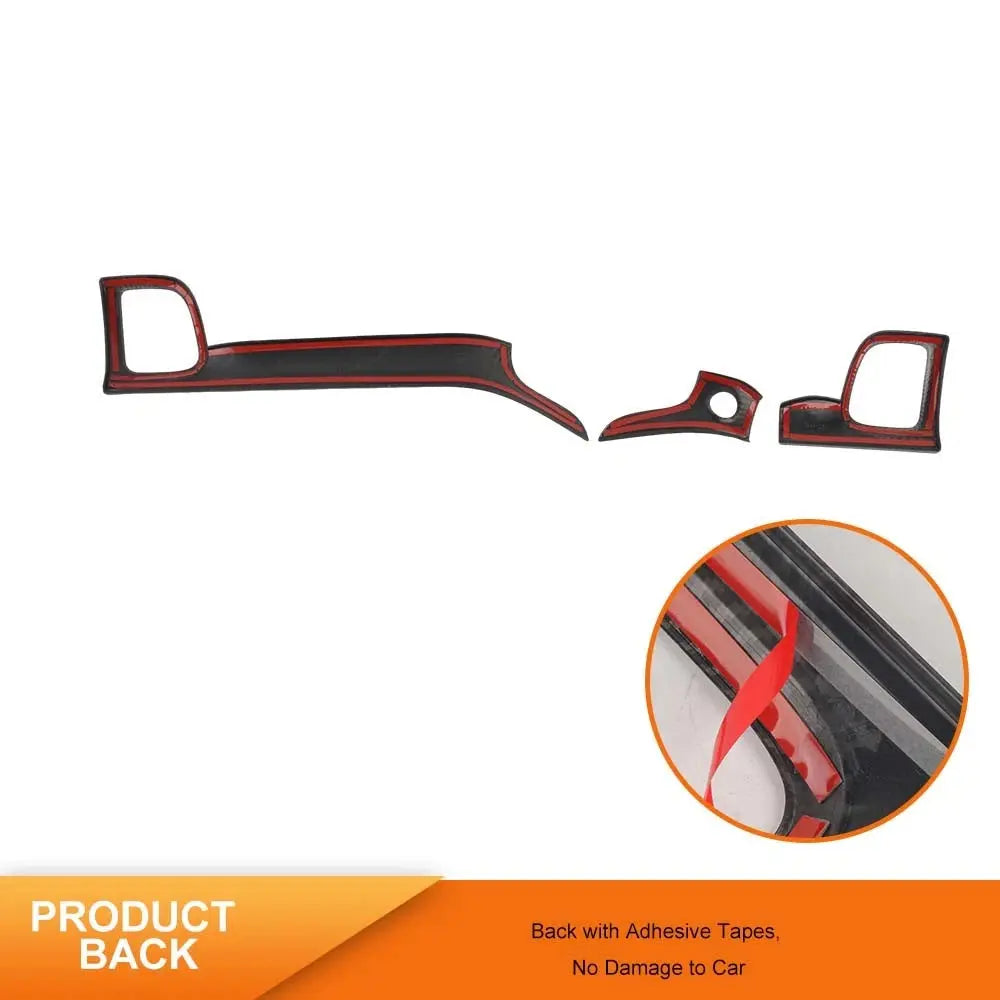 For 2011-2013 Jeep Grand Cherokee WK2 Interior Center Console Dashboard Panel Cover Trim (3 pcs)