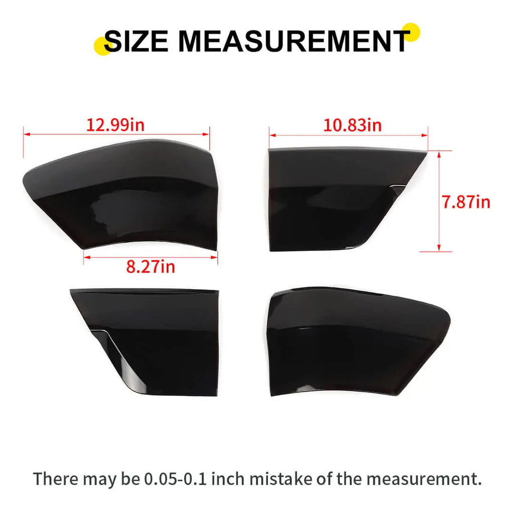 For 2011-2013 Jeep Grand Cherokee WK2 Smoke Black Rear Taillight Lamp Light Trim Cover (4 pcs)