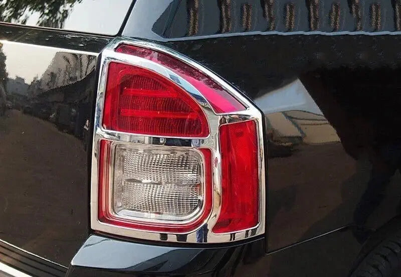 For 2011-2016 Jeep Compass Chrome Rear Tail Light Lamp Cover Trim (2 pcs)