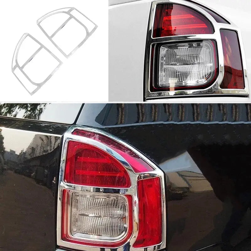 For 2011-2016 Jeep Compass Chrome Rear Tail Light Lamp Cover Trim (2 pcs)
