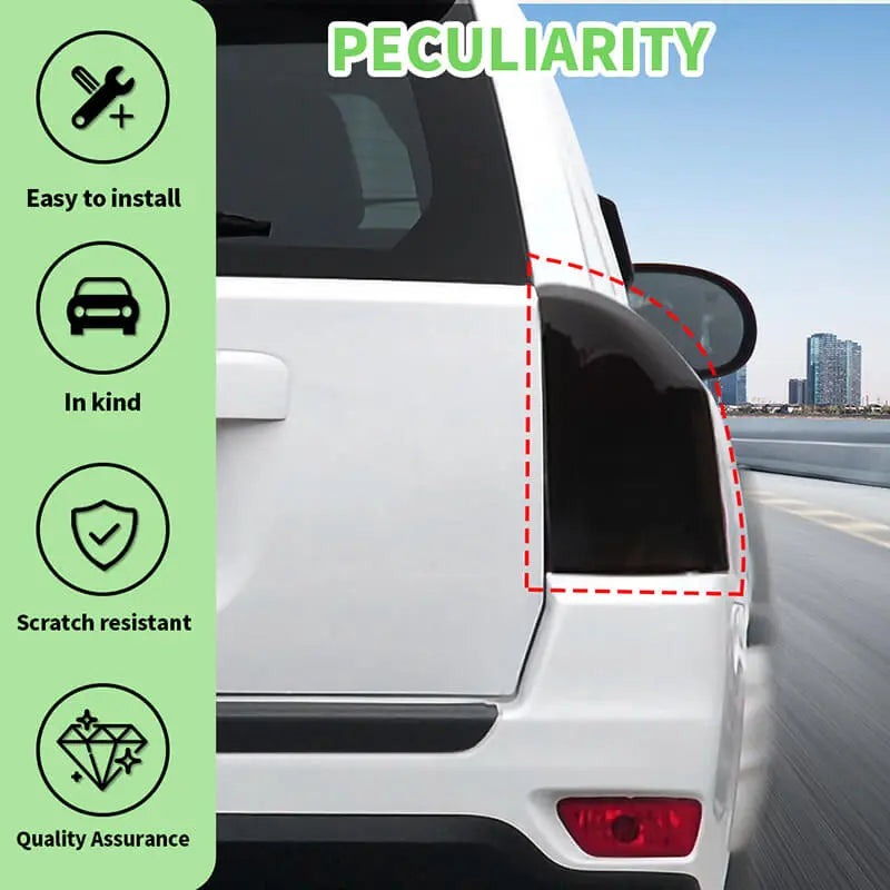 For 2011-2016 Jeep Compass Rear Taillight Tail Lamp Guard Cover Decor Trim