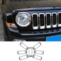 For 2011-2016 Jeep Patriot Front Grille Inserts Ring Trim Cover 7pcs/set