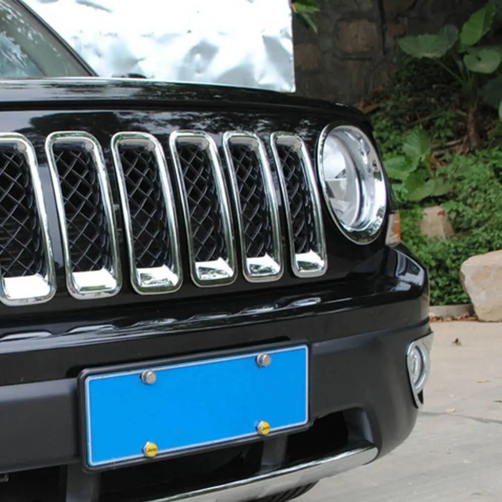 For 2011-2016 Jeep Patriot Front Grille Inserts Ring Trim Cover 7pcs/set