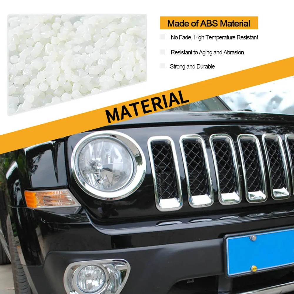 For 2011-2016 Jeep Patriot Front Grille Inserts Ring Trim Cover 7pcs/set