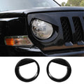 For 2011-2016 Jeep Patriot Headlight Trim Angry Eyes Style Front Lamp Bezels