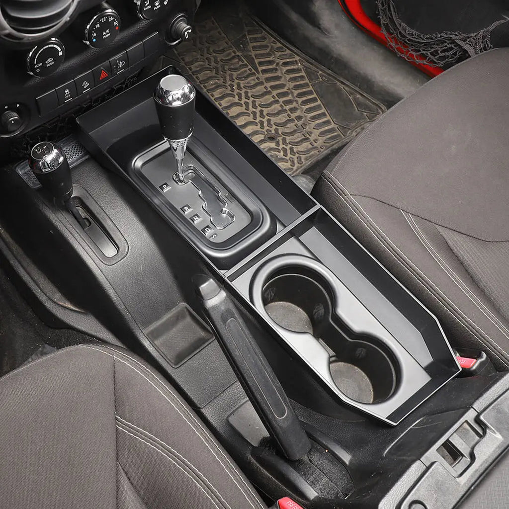 For 2011-2017 Jeep Wrangler JK Gear Shift Cup Holder Additional Storage Box Organizer (2 pcs)