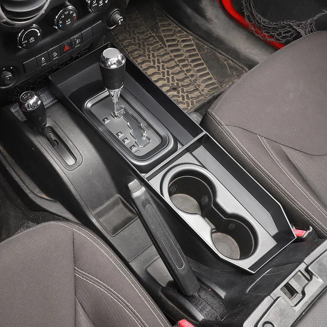 For 2011-2017 Jeep Wrangler JK Gear Shift Cup Holder Additional Storage Box Organizer (2 pcs)