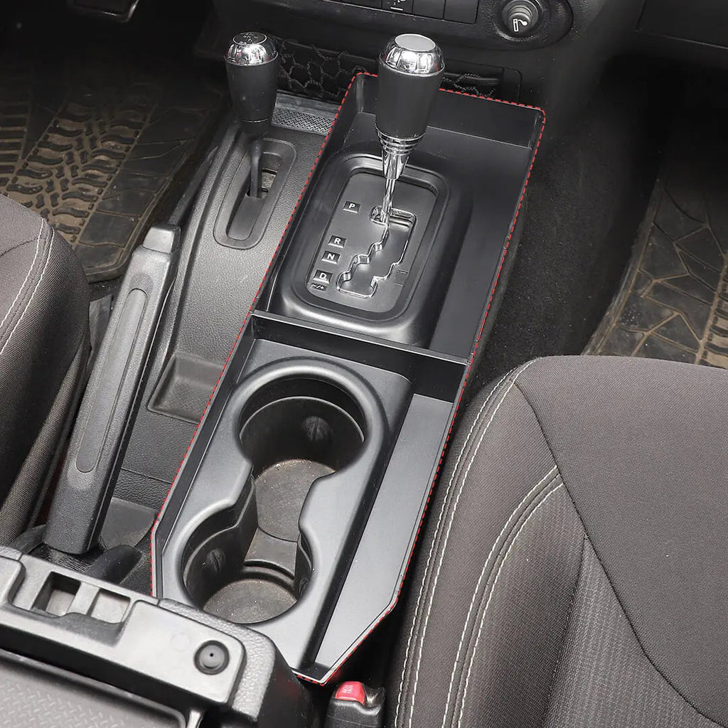 For 2011-2017 Jeep Wrangler JK Gear Shift Cup Holder Additional Storage Box Organizer (2 pcs)