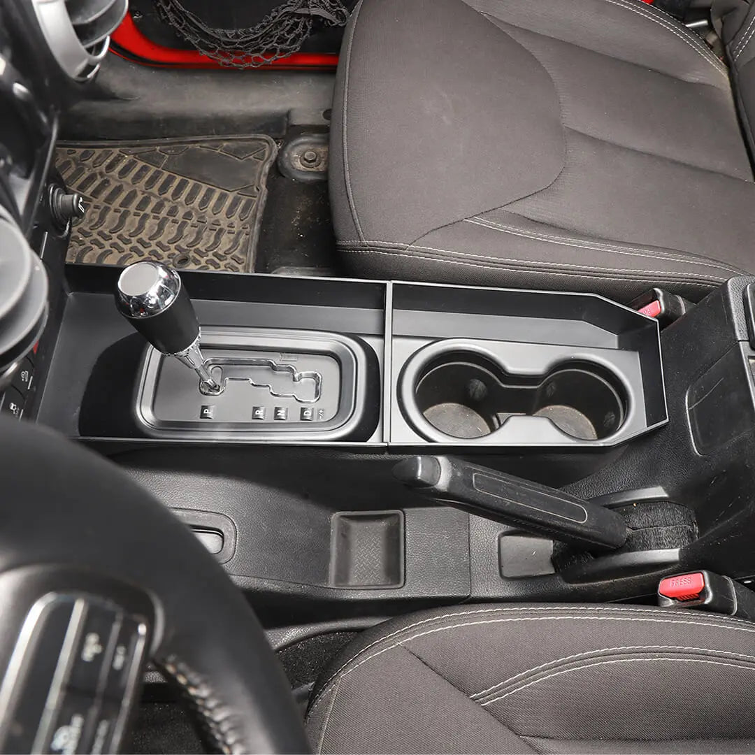 For 2011-2017 Jeep Wrangler JK Gear Shift Cup Holder Additional Storage Box Organizer (2 pcs)