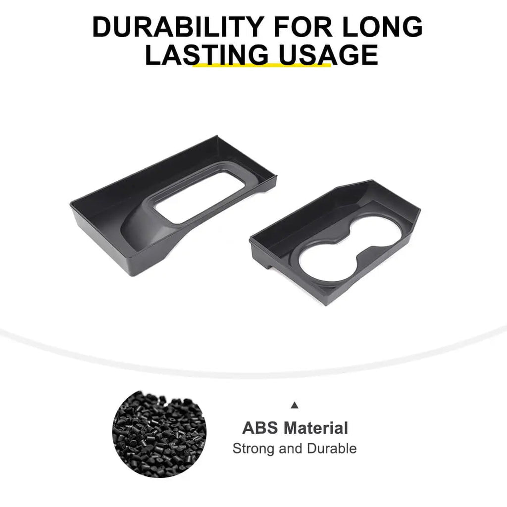 For 2011-2017 Jeep Wrangler JK Gear Shift Cup Holder Additional Storage Box Organizer (2 pcs)