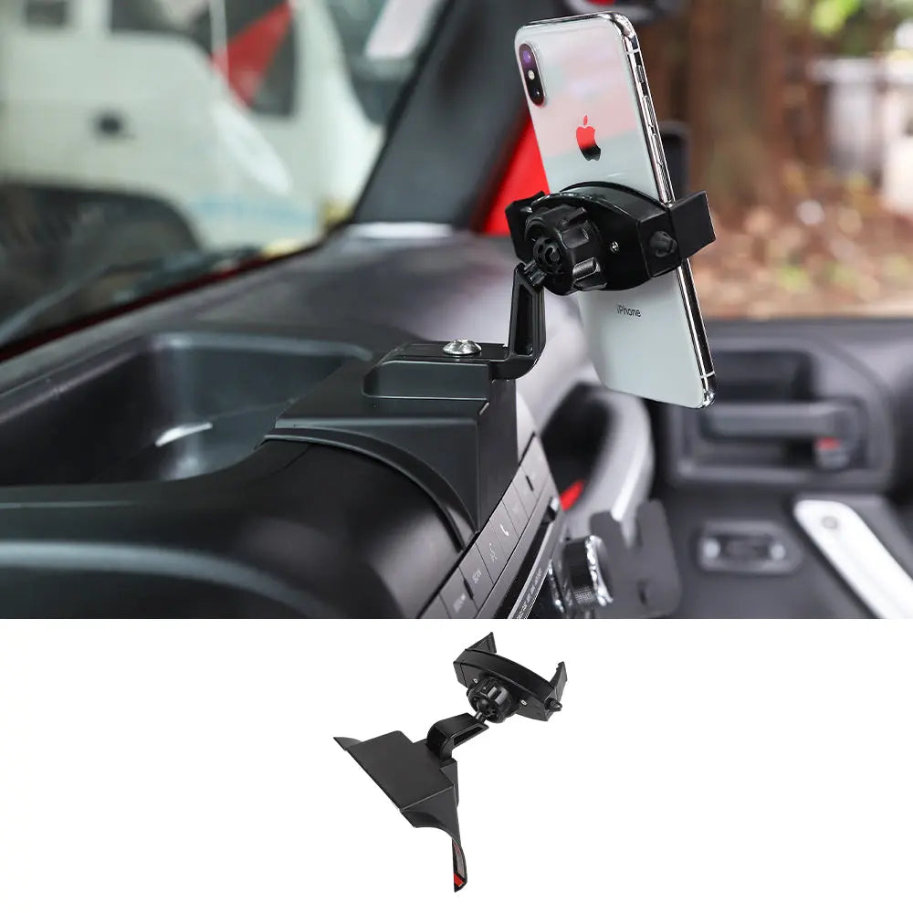 For 2011-2018 Jeep Wrangler JK JKU Automotive Dashboard Car Windshield Cell Phone Holder Mounting Kit