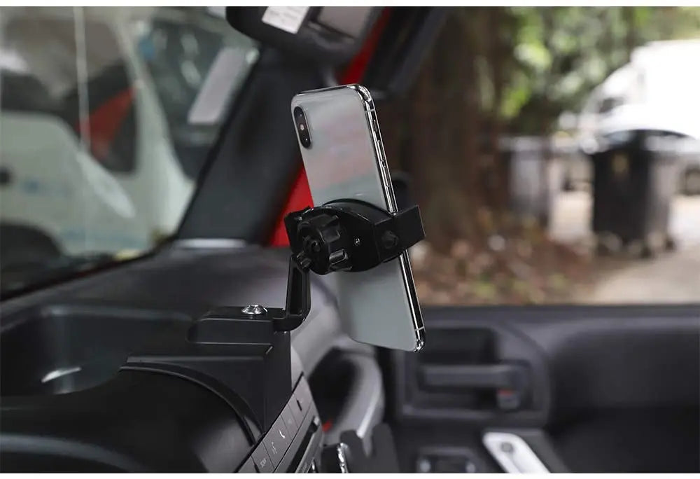 For 2011-2018 Jeep Wrangler JK JKU Automotive Dashboard Car Windshield Cell Phone Holder Mounting Kit