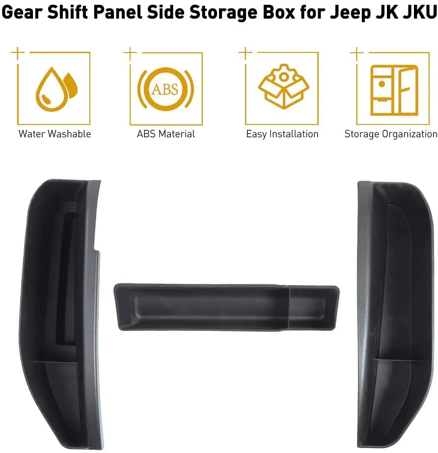 For 2011-2018 Jeep Wrangler JK JKU Center Console Gear Shift Storage Box, Auto Transmission Organizer Tray