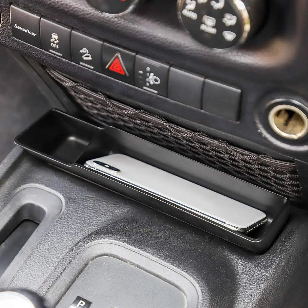 For 2011-2018 Jeep Wrangler JK JKU Center Console Gear Shift Storage Box, Auto Transmission Organizer Tray