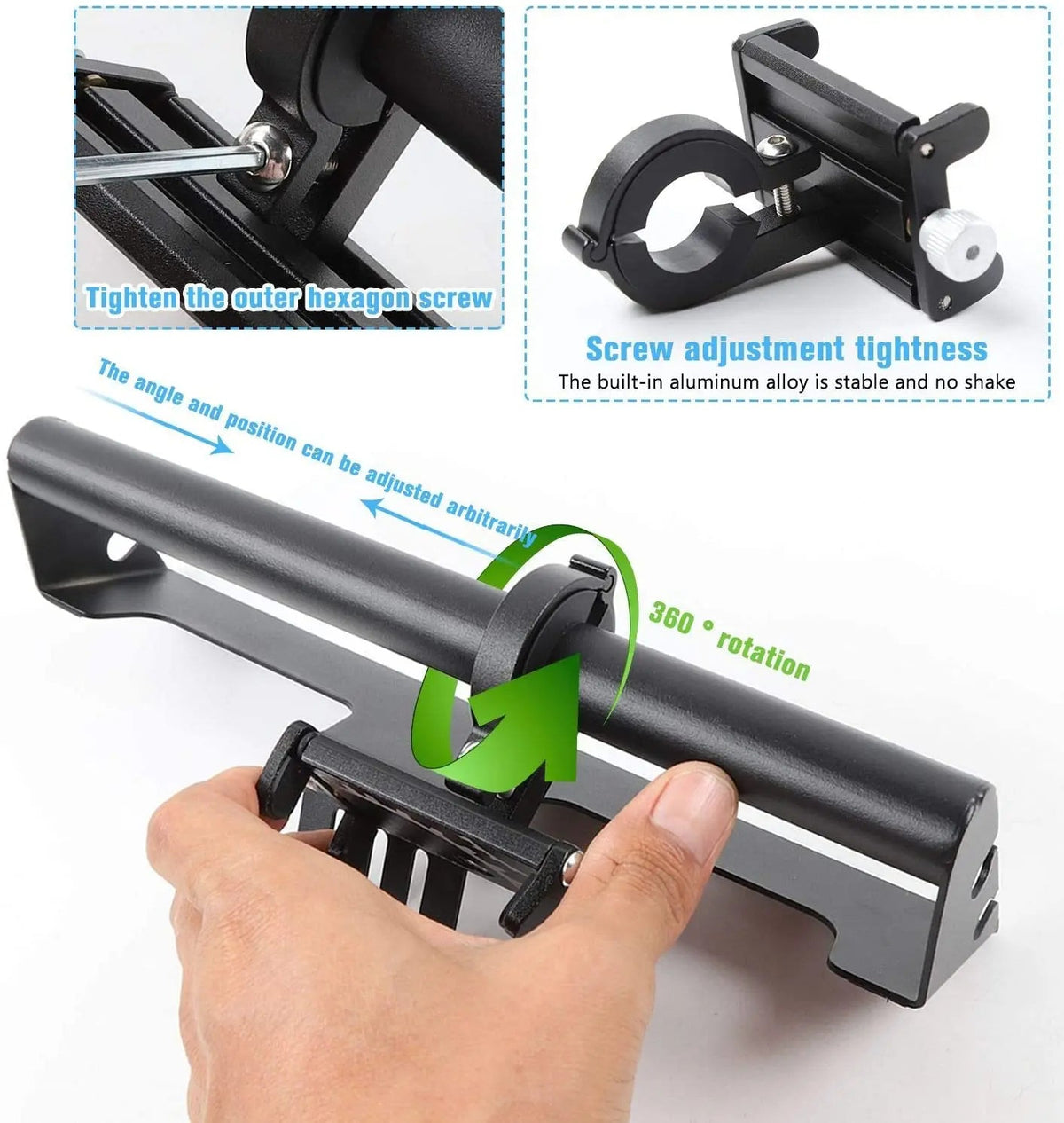 For 2011-2018 Jeep Wrangler JK JKU Dash Mount Phone Holder Stable, Stainless Steel Off-Road Equipment