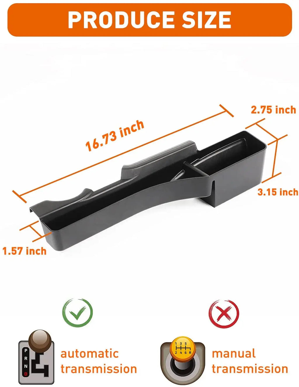 For 2011-2018 Jeep Wrangler JK JKU Gear Shift Center Console Side Storage Box Passenger Side Organizer Tray