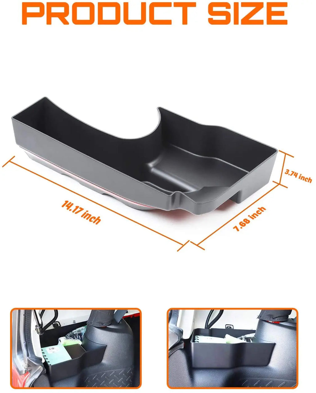 For 2011-2018 Jeep Wrangler JKU 4 Door Wheel Well Storage Bin, Rear Trunk Organizer, Cargo Storage Tray