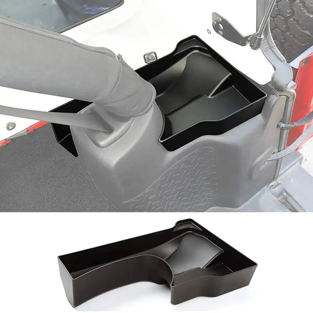 For 2011-2018 Jeep Wrangler JKU 4 Door Wheel Well Storage Bin, Rear Trunk Organizer, Cargo Storage Tray