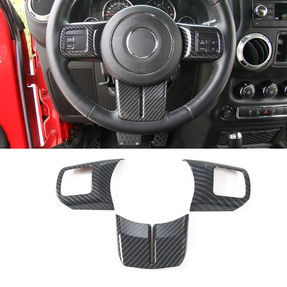 For 2011-2018 2Door Jeep Wrangler JK 10pc Full Set Interior Decor cover Trim Kit
