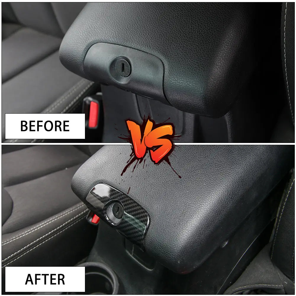 For 2011-2018 Jeep JK Wrangler&Unlimited Central Console Armrest Box Keyhole Cover Trim