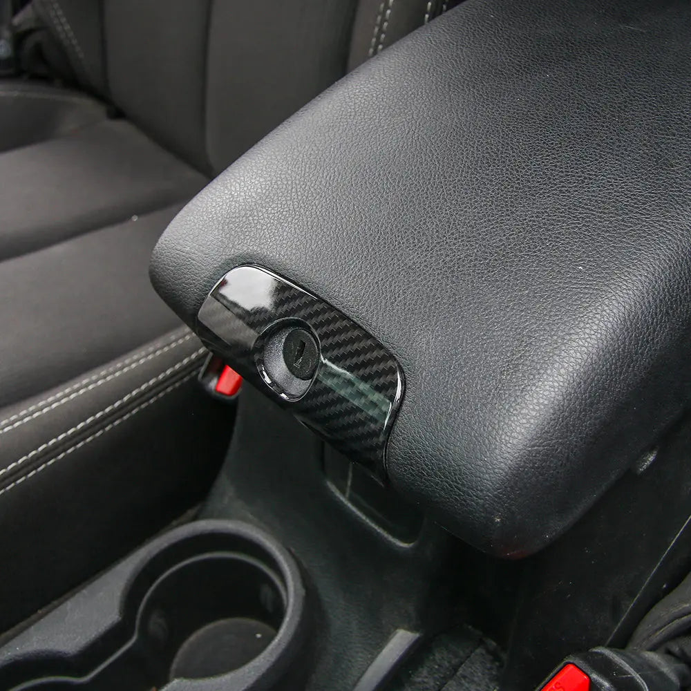 For 2011-2018 Jeep JK Wrangler&Unlimited Central Console Armrest Box Keyhole Cover Trim