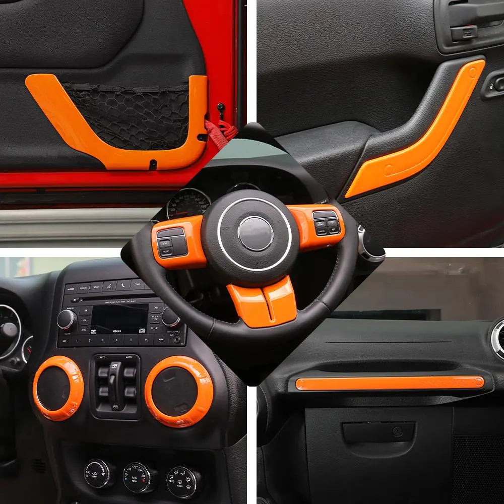 For 2011-2018 Jeep Wrangler JK 2Door 12PCS Interior Trim Cover Kit