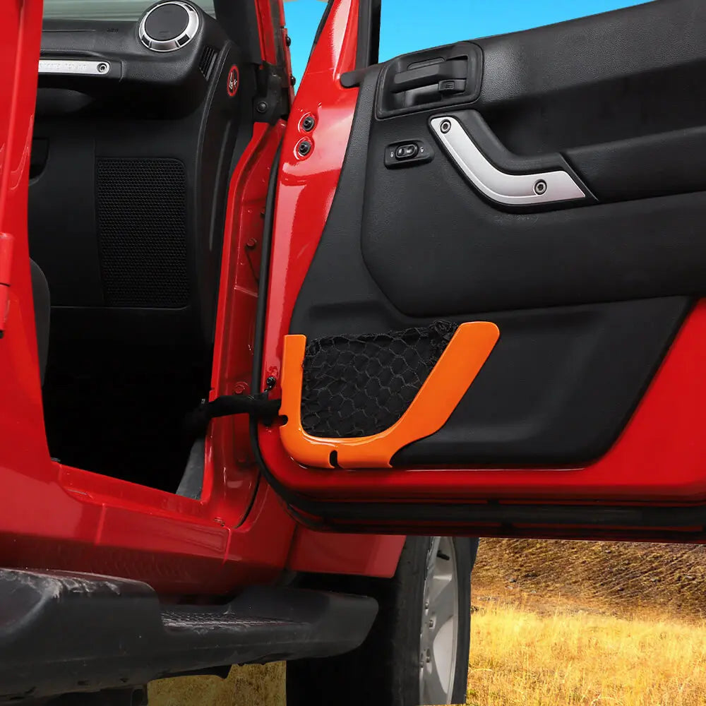 For 2011-2018 Jeep Wrangler JK 2Door Car Inner Door Net Bag Frame Trim